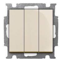 Выключатель трехклавишный ABB Basic55 16A 250V слоновая кость 2CKA001012A2158