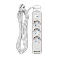 Удлинитель Duwi 2хUSB 3гн 3м с/з 32066 1