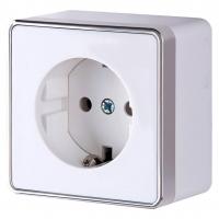 Розетка Werkel с заземлением Gallant белая WL15-02-01 4690389102080