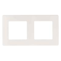 Рамка 2-постовая ЭРА 12 сатин белый 12-5102-01 Б0052509