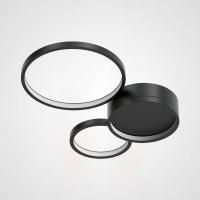 Потолочная Люстра В Виде Колец Twine 3 Rings Black By Imperiumloft