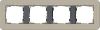 Рамка 4-постовая Gira E3 серо-бежевый/антрацит 0214428