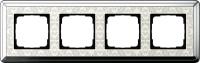 Рамка 4-постовая Gira ClassiX Art хром/кремовый 0214683