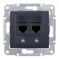 Розетка компьютерная 2хRJ45 Schneider Electric Sedna UTP SDN4800170