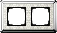 Рамка 2-постовая Gira ClassiX Art хром/кремовый 0212683