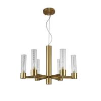 Подвесная люстра Crystal Lux OTONO SP6+1 BRASS/TRANSPARENTE