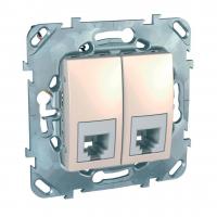Розетка телефонная 2xRJ11 Schneider Electric Unica MGU5.9090.25ZD