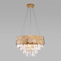 Подвесная люстра Eurosvet Ariana 10113/5 золото/прозрачный хрусталь Strotskis