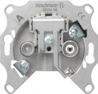 Розетка TV-FM Gira System 55 проходная алюминий 004100