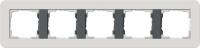 Рамка 5-постовая Gira E3 светло-серый/антрацит 0215421