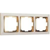 Рамка Werkel Snabb на 3 поста слоновая кость/золото WL03-Frame-03-ivory/GD 4690389083907
