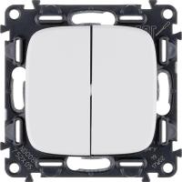 Выключатель двухклавишный Legrand Valena Allure 10A 250V белый 752705