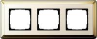 Рамка 3-постовая Gira ClassiX латунь/кремовый 0213633