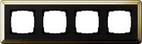 Рамка 4-постовая Gira ClassiX латунь/черный 0214632