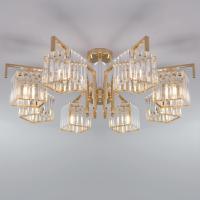 Потолочная люстра Eurosvet April 10117/8 золото/прозрачный хрусталь Strotskis