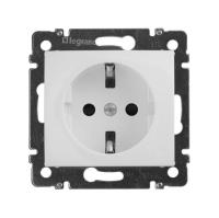 Розетка 2К+3 Legrand Valena 16A 250V с/з со шторками винтовой зажим белая 774421