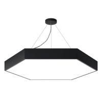 Подвесной светодиодный cветильник Geometria ЭРА Hexagon SPO-122-B-40K-066 66Вт 4000К черный Б0050553