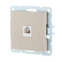 Розетка телефонная RJ-12 LK Studio LK60 бежевый 865501-1