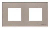 Рамка 2-постовая ABB Zenit стекло брызги шампанского 2CLA227200N3901