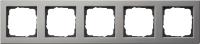 Рамка 5-постовая Gira E2 нержавеющая сталь 021533