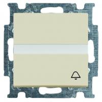 Выключатель кнопочный одноклавишный ABB Basic55 10A 250V Звонок слоновая кость 2CKA001413A1087