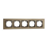 Рамка 5-постовая Mono Electric Style Aluminium бронза 107-810000-164