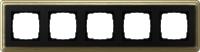 Рамка 5-постовая Gira ClassiX Art бронза/черный 0215622