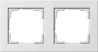 Рамка 2-постовая Gira E2 чисто-белый шелковисто-матовый 021222