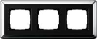 Рамка 3-постовая Gira ClassiX хром/черный 0213642