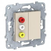 Розетка 3xRCA Schneider Electric Unica New NU543144