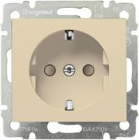 Розетка 2К+3 Legrand Valena 16A 250V с/з со шторками безвинтовой зажим слоновая кость 774122