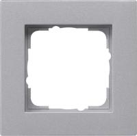 Рамка 1-постовая Gira E2 монтаж заподлицо алюминий 0211255