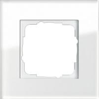 Рамка 1-постовая Gira Esprit белое стекло 021112