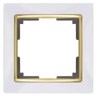 Рамка Werkel Snabb на 1 пост белый/золото WL03-Frame-01-white/GD 4690389083877