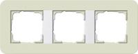 Рамка 3-постовая Gira E3 песочный/белый глянцевый 0213417