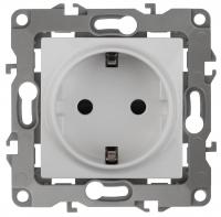 Розетка ЭРА 12 2P E Schuko со шторками 16A 250V Al Cu 12А-2002-01 Б0038586