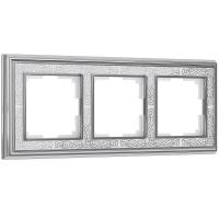 Рамка Werkel Palacio Gracia на 3 поста хром/белый WL77-Frame-03 4690389126093