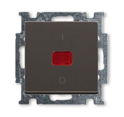 Выключатель одноклавишный двухполюсный ABB Basic55 20A 250V с подсветкой chateau-черный 2CKA001020A0092 Выключатель одноклавишный двухполюсный ABB Basic55 20A 250V с подсветкой chateau-черный 2CKA001020A0092