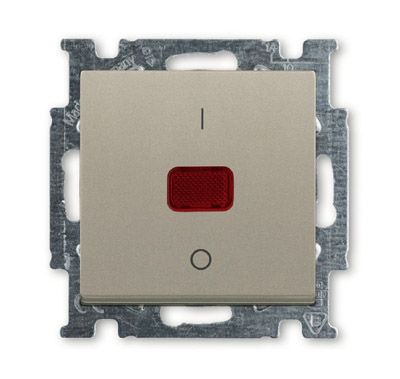 Выключатель одноклавишный двухполюсный ABB Basic55 20A 250V с подсветкой шампань 2CKA001020A0091 Выключатель одноклавишный двухполюсный ABB Basic55 20A 250V с подсветкой шампань 2CKA001020A0091