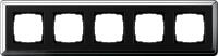 Рамка 5-постовая Gira ClassiX хром/черный 0215642