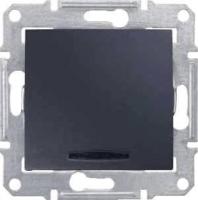 Переключатель одноклавишный с синей подсветкой Schneider Electric Sedna 16A 250V SDN1500270