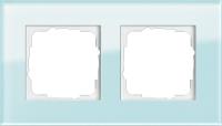Рамка 2-постовая Gira Esprit салатовое стекло 021218