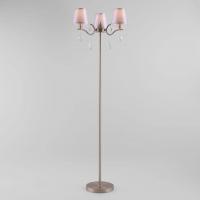 Торшер Eurosvet 01059/3 сатин-никель/прозрачный хрусталь Strotskis