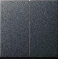 Лицевая панель Gira System 55 выключателя двухклавишного с набором уплотнений IP44 антрацит 026628