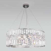 Подвесная люстра Eurosvet Lory 10116/8 хром/прозрачный хрусталь Strotskis