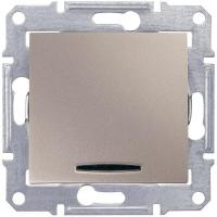 Переключатель одноклавишный с синей подсветкой Schneider Electric Sedna 10A 250V SDN1500168
