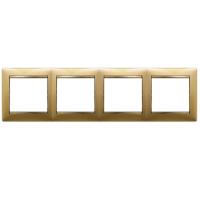 Рамка 4-постовая Legrand Valena матовое золото 770304