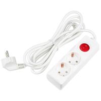 Удлинитель Uniel Ultra 2гн х 3м с/з S-GCU2-3B White UL-00010010