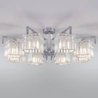 Потолочная люстра Eurosvet April 10126/8 хром/прозрачный хрусталь Strotskis Smart