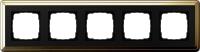 Рамка 5-постовая Gira ClassiX латунь/черный 0215632